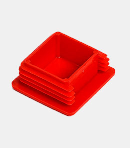 HILST Заглушка профиля 41*41 (красная) (упак. 10шт)