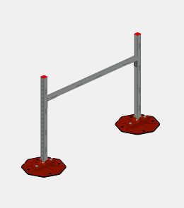 Рама П – образная для прямоугольных воздуховодов до 1000 мм, 1 ярус